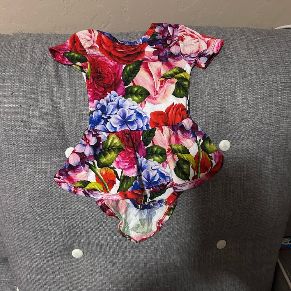 muse threads floral bodysuit twirl dress